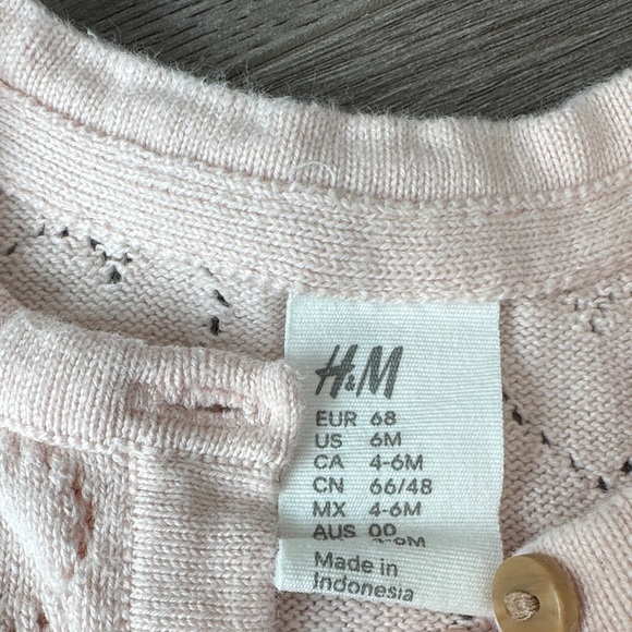 H&M Light Pink Heart Knit Cardigan - Picture 2 of 6